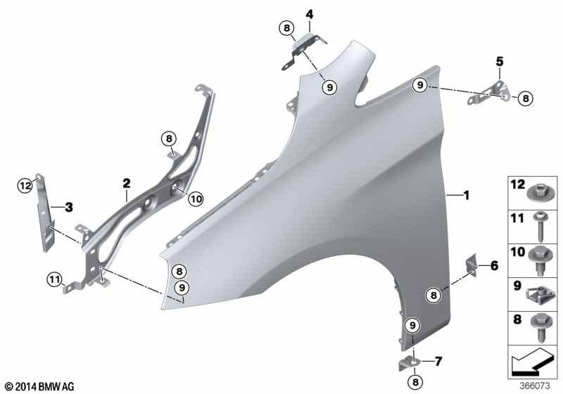 F45/F46/F45N/F46N Крыло Л Пд