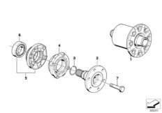 Элемент блокир.-вых.фланец диф./подшипн.