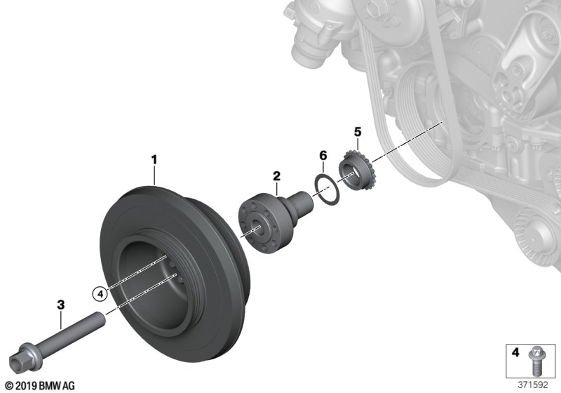 Демпфер крут.колебаний ременного прив.
