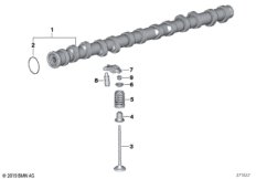 Распредвал управления выпускн.клапанами