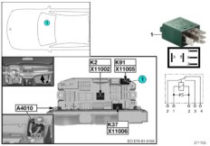 Реле очистителя заднего стекла K91