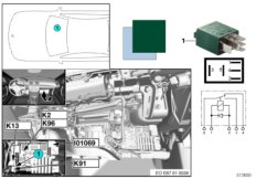 Реле очистителя заднего стекла K91