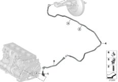 Вакуумный трубопр.усилителя тормозов