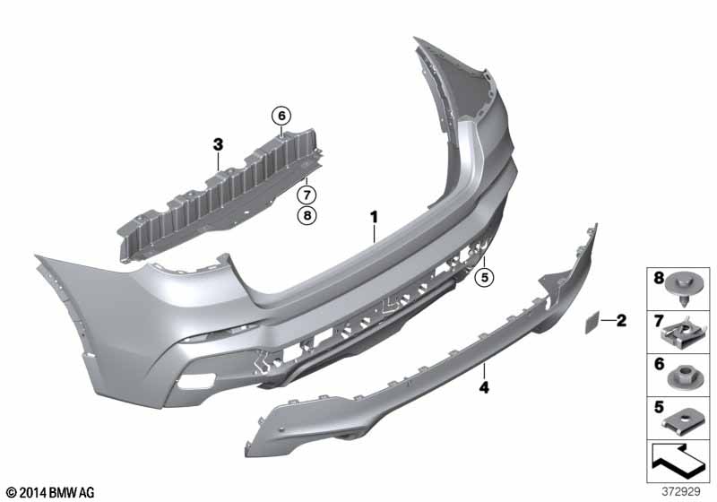 F26 задний бампер M-tech