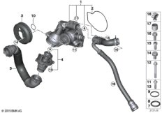 Водяная помпа сист.охлаждения/термостат