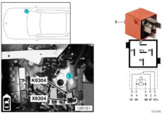Реле нагнетателя доб.воздуха K6304