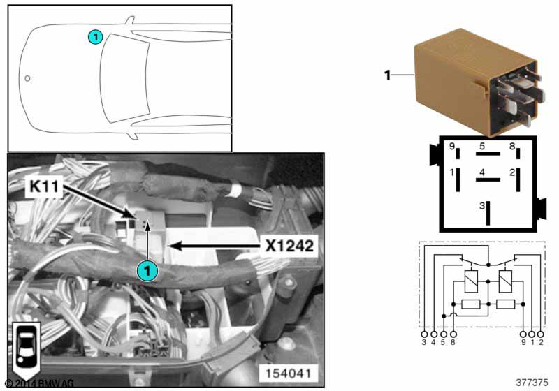 Реле стеклоочистителя K11