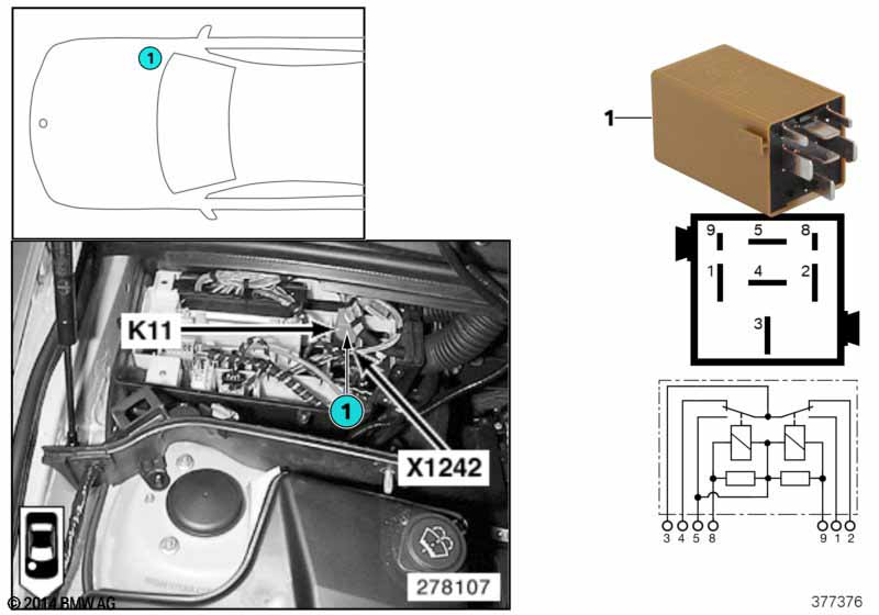 Реле стеклоочистителя K11