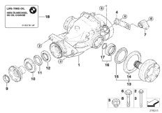 Сторона входа/выхода редуктора зад.моста