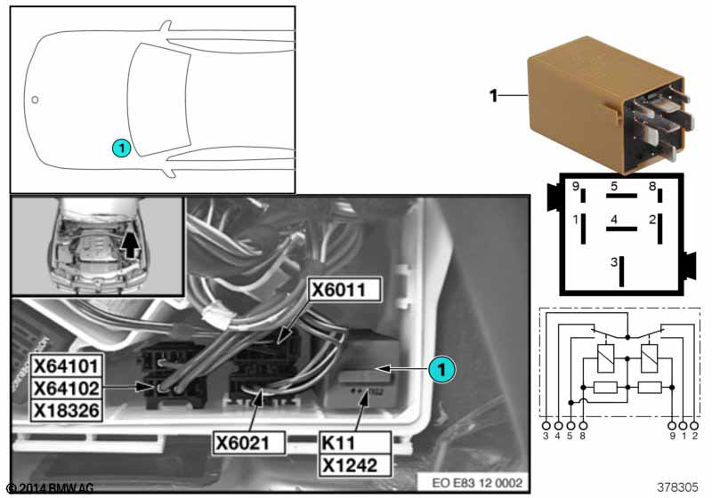 Реле стеклоочистителя K11