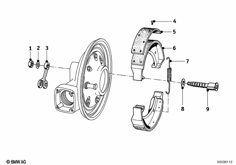 Тормозной механизм заднего колеса