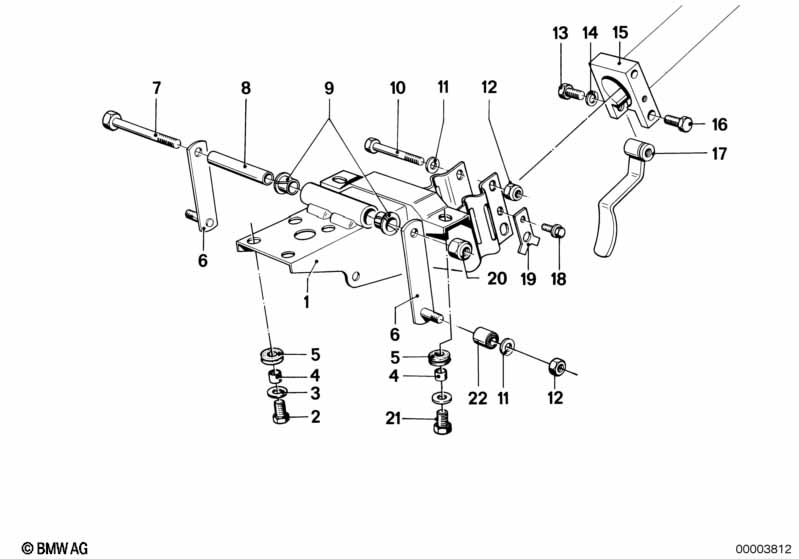 Опорный кронштейн вала рул.управ./детали