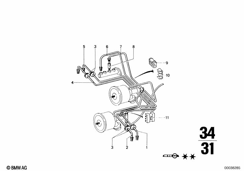 Трубопровод тормозного привода Пд