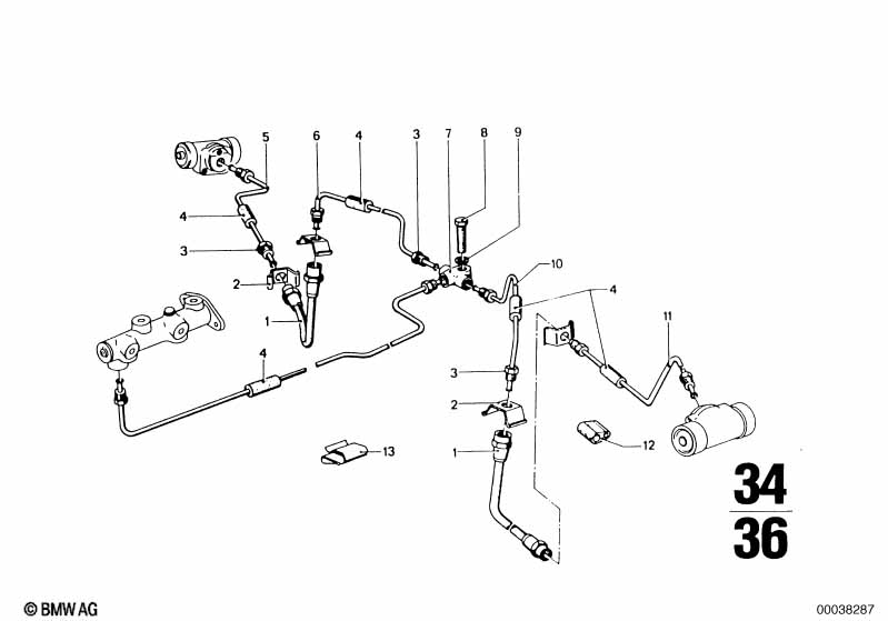 Трубопровод тормозного привода Зд