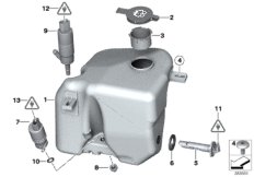 Бачок стеклоомывателя/омывателя фар