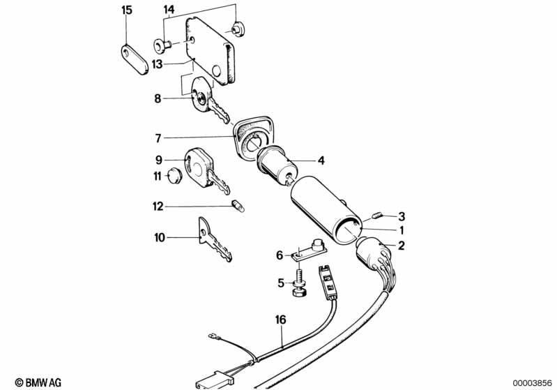 Замок вала рул.кол./выключ.заж.и старт.