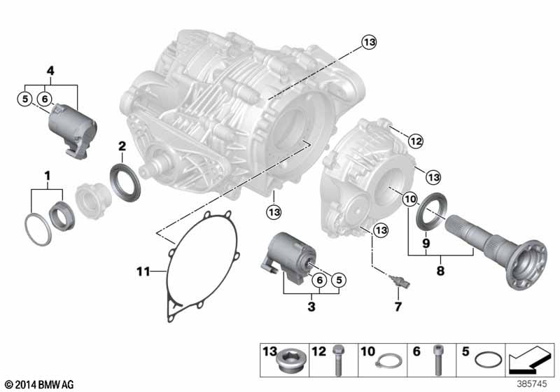 Редуктор заднего моста QMV, детали