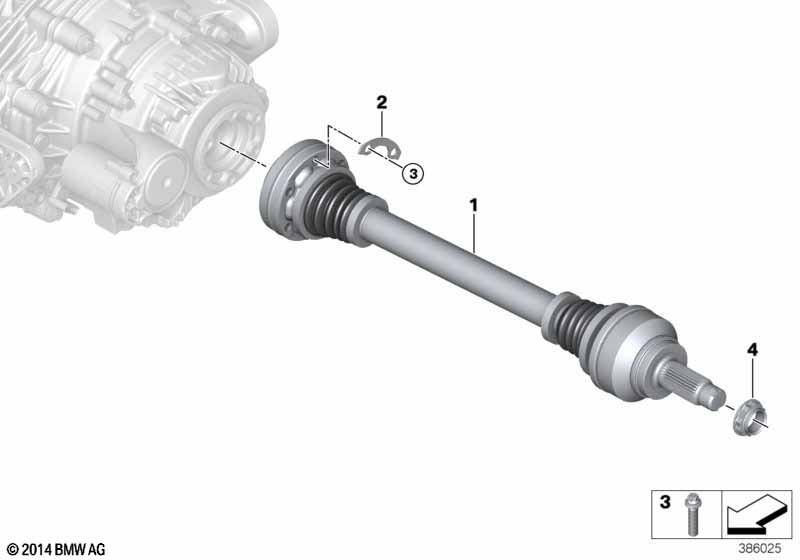 Редуктор заднего моста QMV, выходн.вал