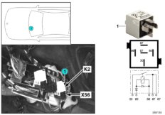 Реле рупорного звукового сигнала K2