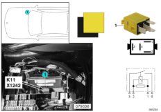 Реле стеклоочистителя K11