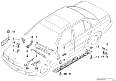 Детали кузова съемные/днище/мотор.отсек