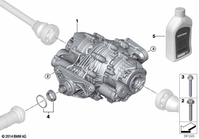 Редуктор заднего моста QMV / крепление