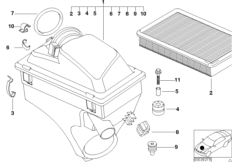 Глушитель шума всасыв./сменн.эл.фильтра