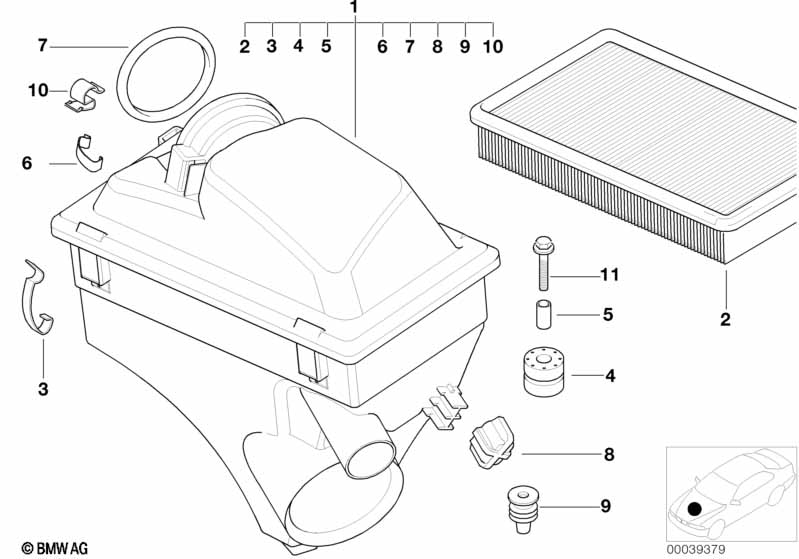 Глушитель шума всасыв./сменн.эл.фильтра