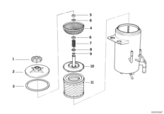 Резерв.для масла регул.дор.просв./детали