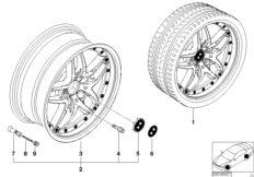 Сост.диск BMW со сдвоен.спицами диз. 71