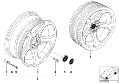 Л/с диск BMW со звездообраз.спицами 69