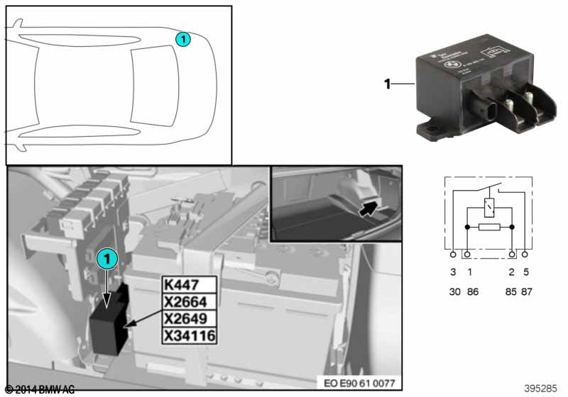 Реле отсоед. 2-й АКБ K447
