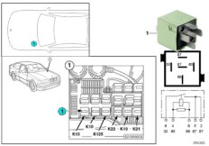 Реле сист.обогрева заднего стекла K13