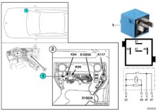 Реле обогрева замка двери K54