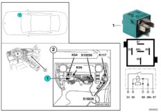 Реле обдувателя заднего стекла K99