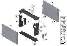 Элементы крепл.радиатора водян.охлажд.