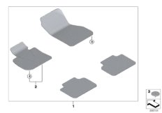 Ножные коврики Velours