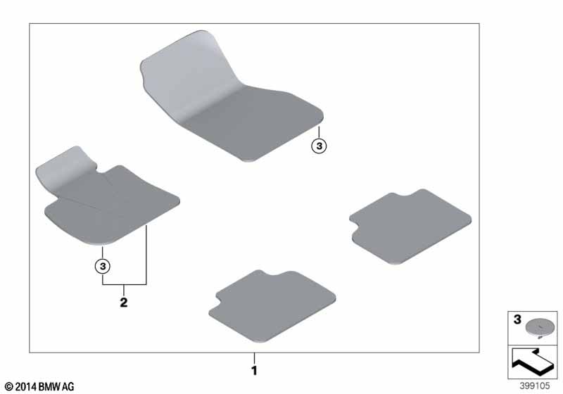 Ножные коврики Velours