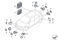Сигнализация авар.сближен.при парк.(PDC)