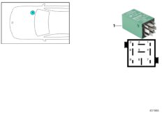 Реле подсветки нар.ручки двери зеленой