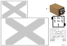 Реле сдвоенного реле зелено-коричневое