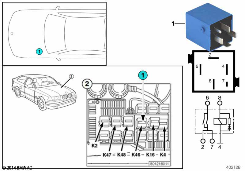 Реле дальнего света K46