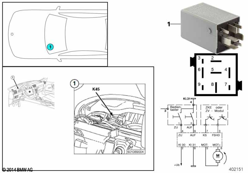 Реле складывающейся крыши K45