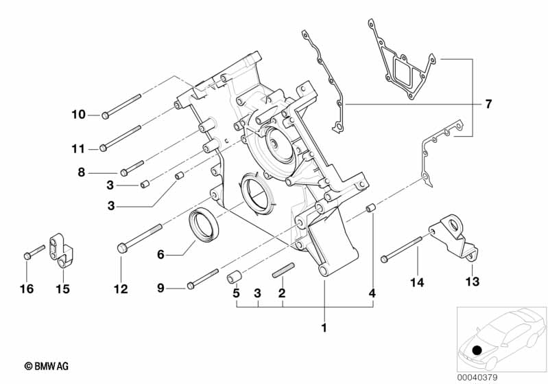 Корпус блока ГРМ Нж