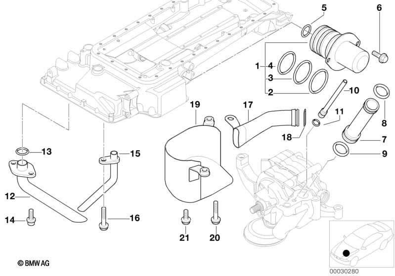 Масляный картер верх.ч./соед.трубопров.