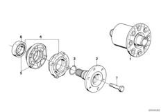 Элемент блокир.-вых.фланец диф./подшипн.