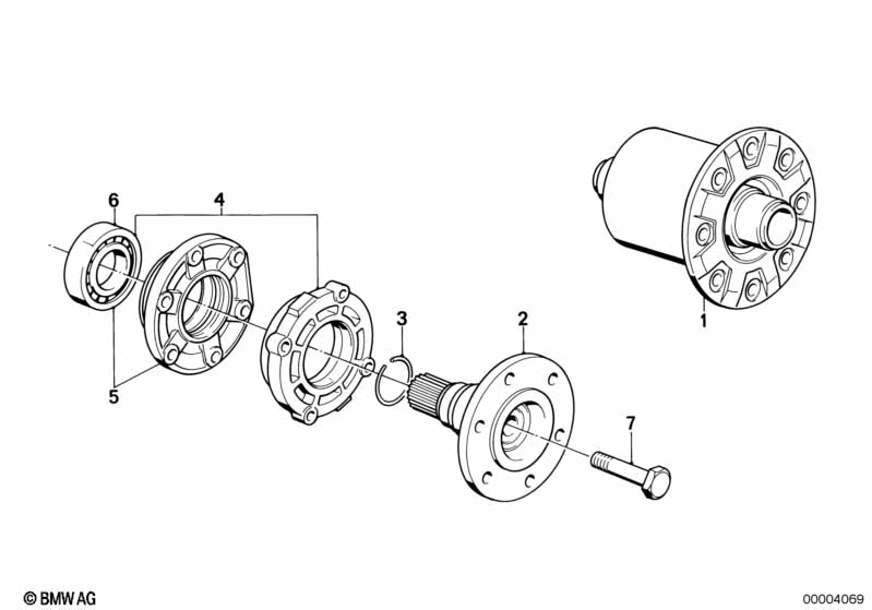 Элемент блокир.-вых.фланец диф./подшипн.