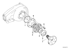 Подшипники выход.фланца дифф./уплот.кол.