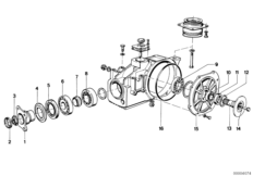 Сторона входа/выхода редуктора зад.моста