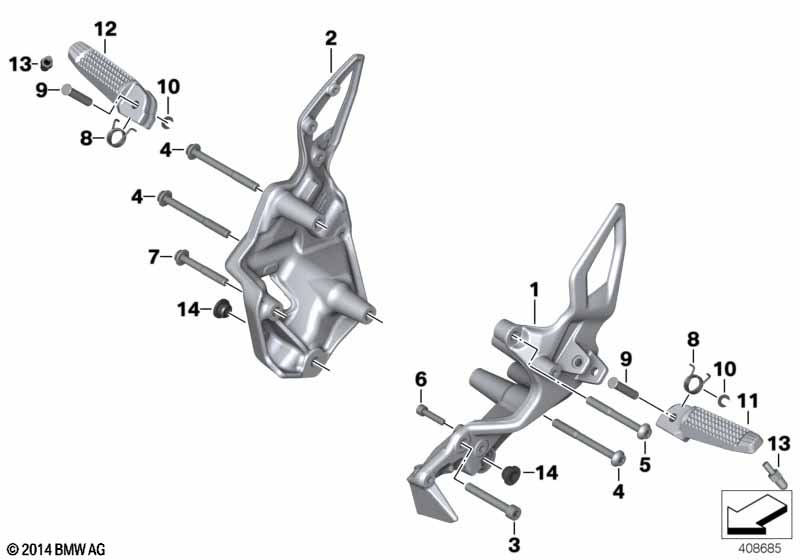 Система упоров для ног